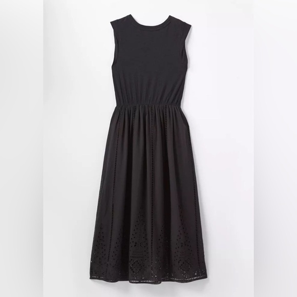 MATILDA JANE GOOD HART Black Sundial Woven Eyelet Midi Dress, XL - Picture 2 of 10